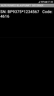 Blaupunkt Alfa RadioCodeDecode screenshot 7
