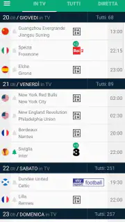 Calcio in TV e Livescore screenshot 1