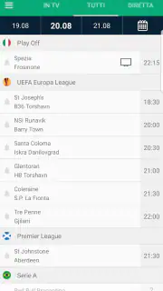 Calcio in TV e Livescore screenshot 2