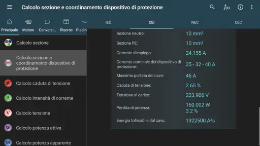 Calcoli Elettrici screenshot 8