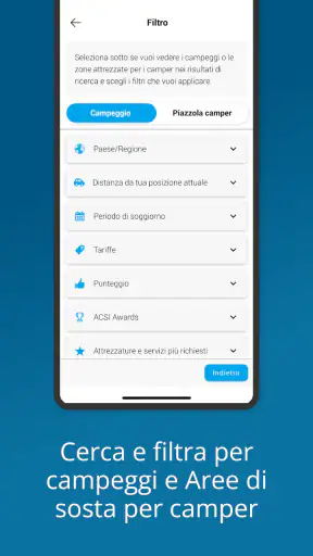 CampingCard ACSI screenshot