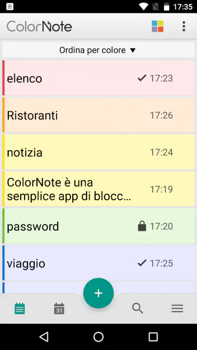 ColorNote Blocco note Notepad screenshot 1