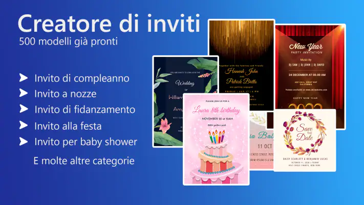 Crea Inviti Compleanno, festa screenshot 1