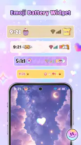 Cute Emoji Battery Widget screenshot 1