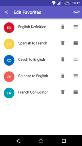 Dizionario inglese-ita WordRef screenshot