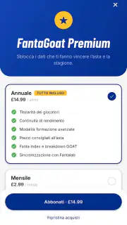 FantaGOAT: Asta e Formazioni screenshot 4