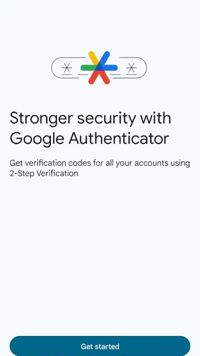 Google Authenticator screenshot 1
