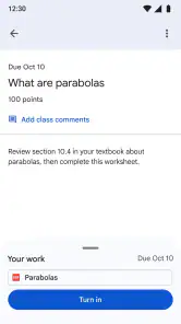 Google Classroom screenshot 7