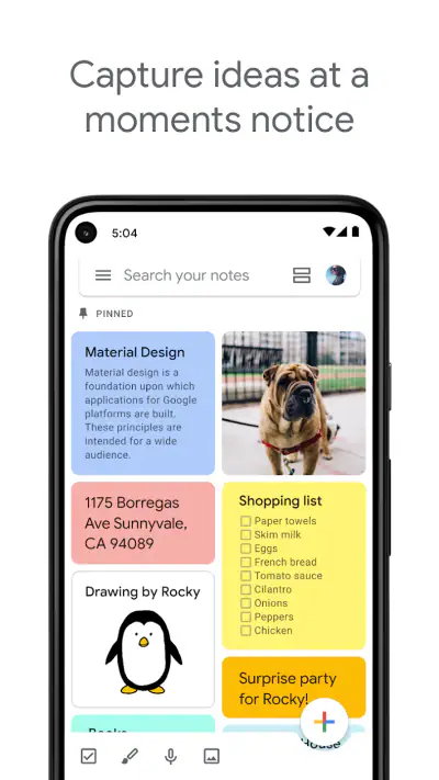 Google Keep: note ed elenchi screenshot 1