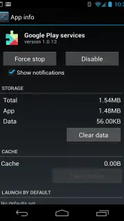 Google Play Services screenshot 2