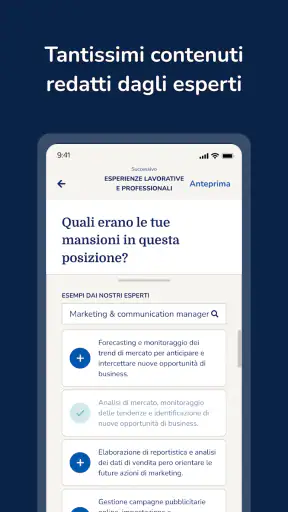 Il CV Perfetto: CV builder screenshot