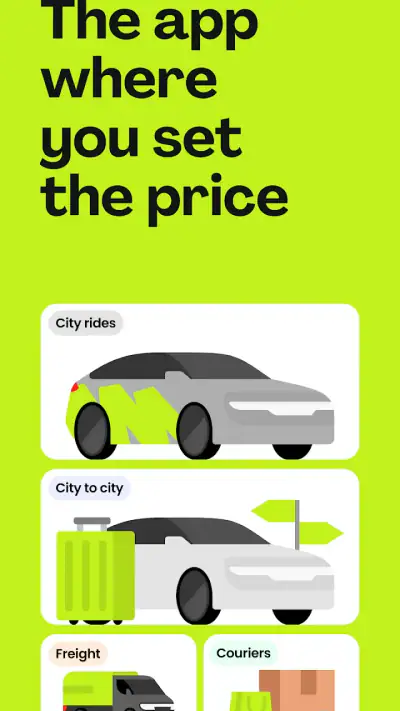 inDrive. Rides with fair fares screenshot 1