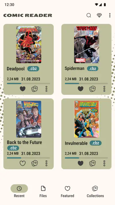 Lettore di fumetti (cbz/cbr) screenshot 1