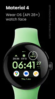 Material 4: Watch face screenshot 1