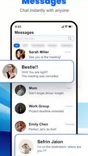 Messages: SMS, Messenger, Home screenshot 1