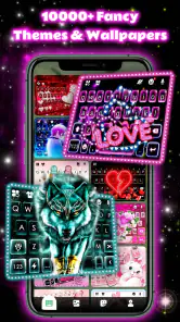 Neon Love Tastiera screenshot 3