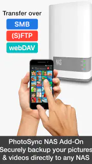 PhotoSync NAS Add-On screenshot 1