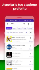 Radio FM: Live Italian Radios screenshot 2