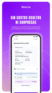 Retorna: envía dinero seguro screenshot 3