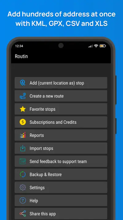 Routin Pianificatore Percorso screenshot 1