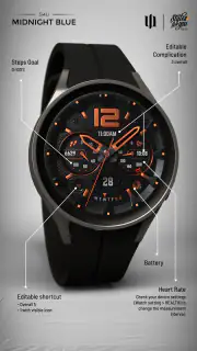 S4U Midnight Blue - watch face screenshot 2