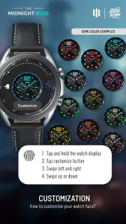S4U Midnight Blue - watch face screenshot 4