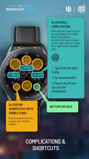 S4U Midnight Blue - watch face screenshot 7