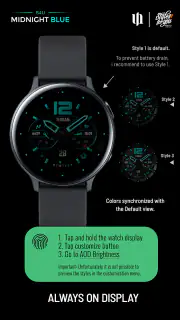 S4U Midnight Blue - watch face screenshot 8