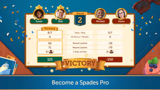 Spades Relax Classic Card Game screenshot 4