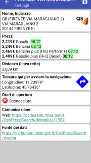 Stazioni di servizio Italia screenshot 4