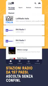 TuneIn Radio: sport e musica screenshot 4