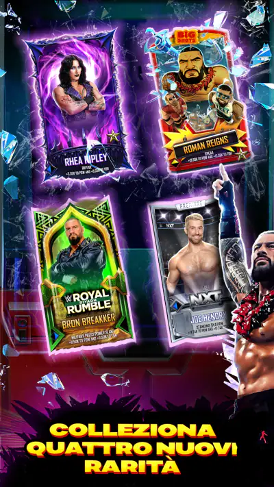 WWE SuperCard - Carte da gioco screenshot 1