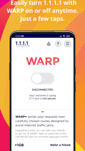 1.1.1.1 + WARP: Safer Internet screenshot