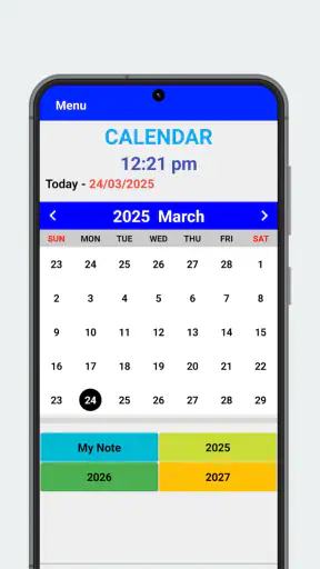 2025 年カレンダー screenshot