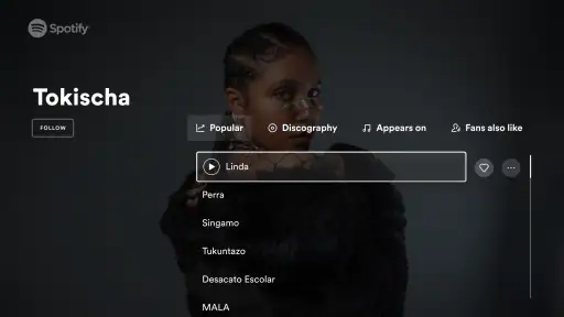 Android TV用Spotifyミュージック screenshot