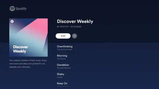 Android TV用Spotifyミュージック screenshot