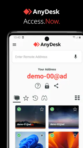 AnyDeskリモートデスクトップソフトウェア screenshot
