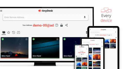 AnyDeskリモートデスクトップソフトウェア screenshot