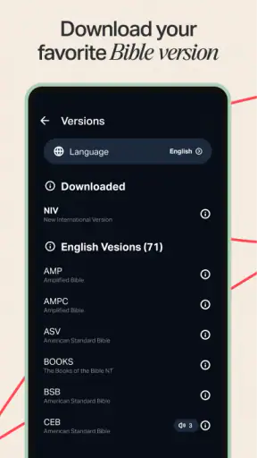 Holy Bible Offline NIV KJV App screenshot