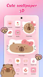 Cute theme かわいい美的壁紙テーマウィジェット screenshot 3