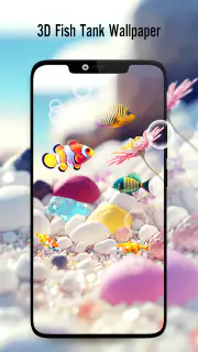 Fish On Screen 3D Wallpaper screenshot 1