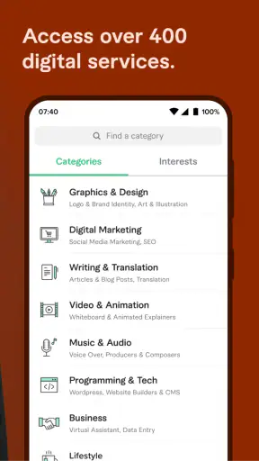 Fiverr - Freelance Service screenshot