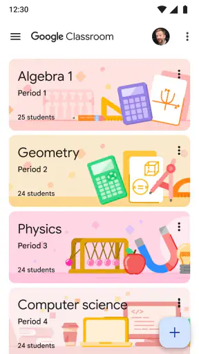 Google Classroom screenshot