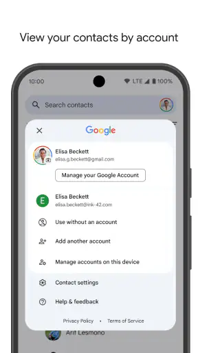 Google コンタクト screenshot