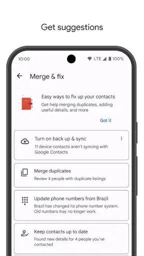 Google コンタクト screenshot