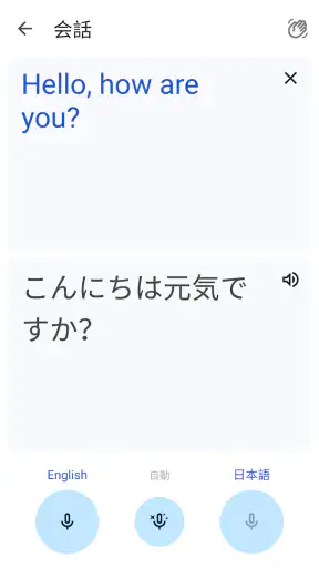 Google 翻訳 screenshot