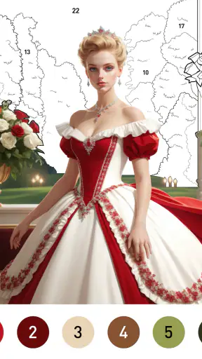 Gown Color-番号による色 screenshot