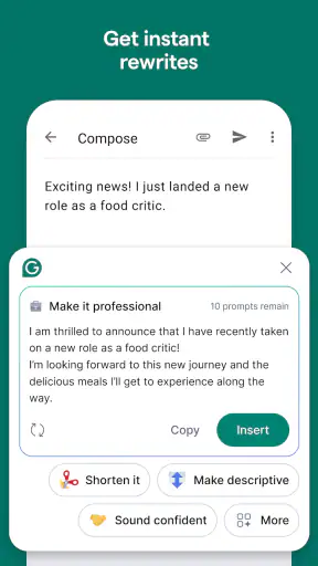 Grammarly-AI Writing Assistant screenshot