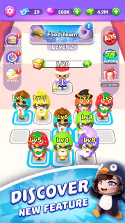 Gugu Gaga Penguin: Merge & Run screenshot 1