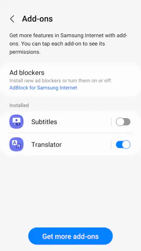 Internet Browser screenshot